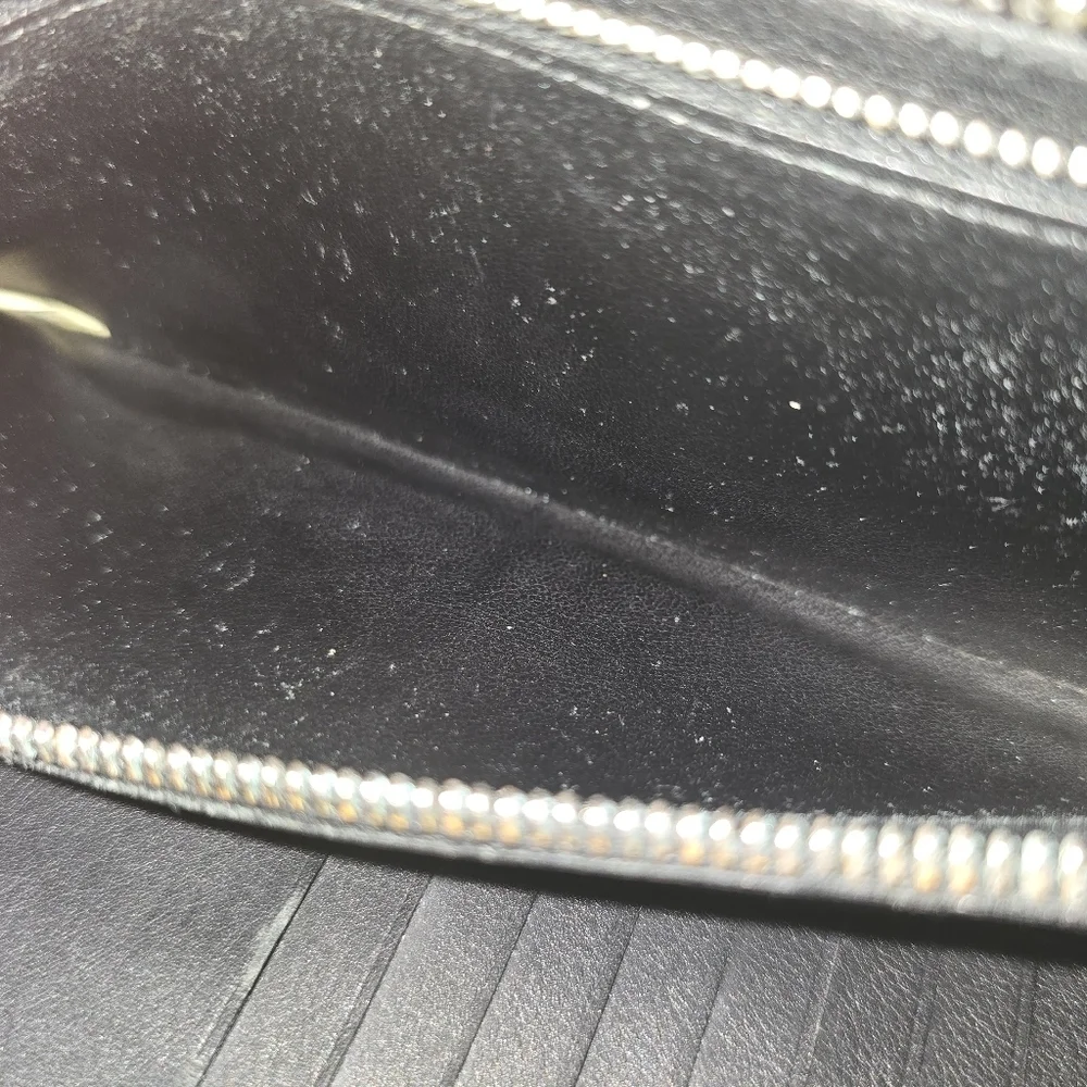EUC - Authentic Louis Vuitton Unisex Taiga Leather Black Long Zippered Wallet